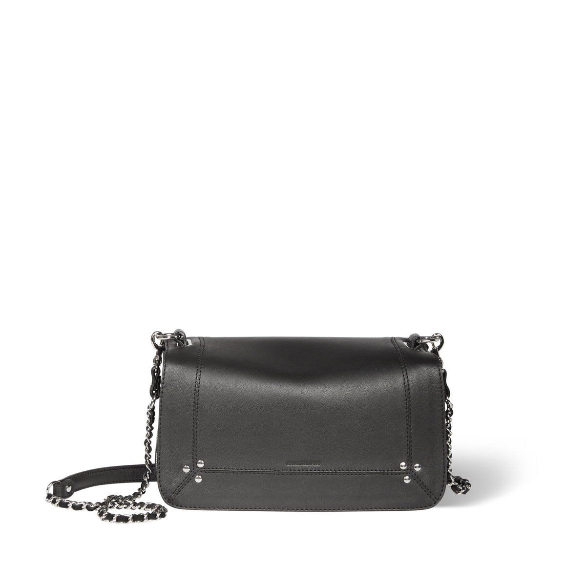 Sac Bobi M Agneau Noir Silver