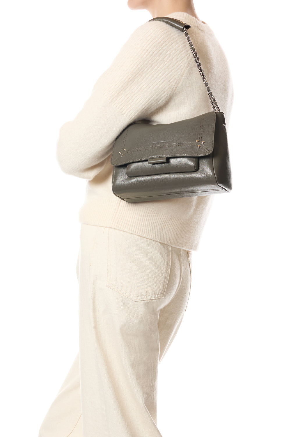 Sac Lulu M Buffle Gris