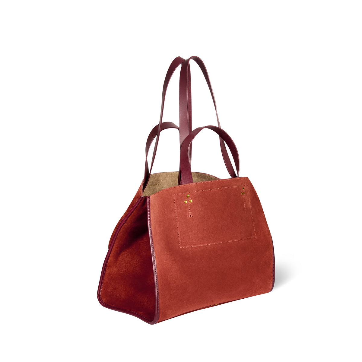 Sac Leon M Croûte Velours Rouille