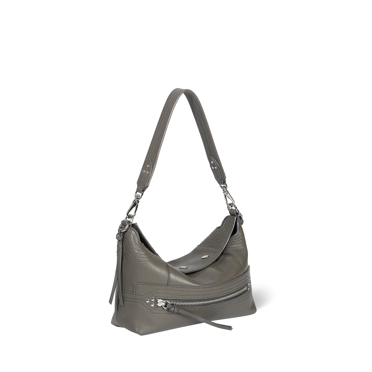 Sac Lucky Hobo Small Buffle Gris