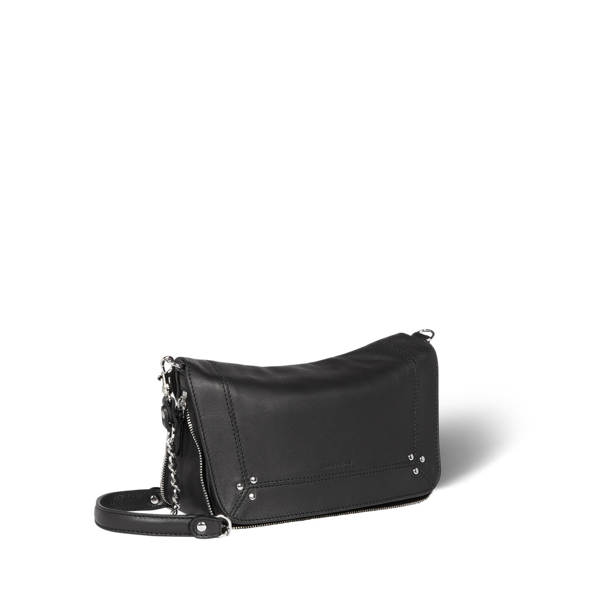 Bobi S Cuir Agneau Noir Silver