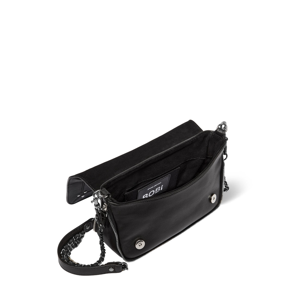 Bobi S Cuir Agneau Noir Silver