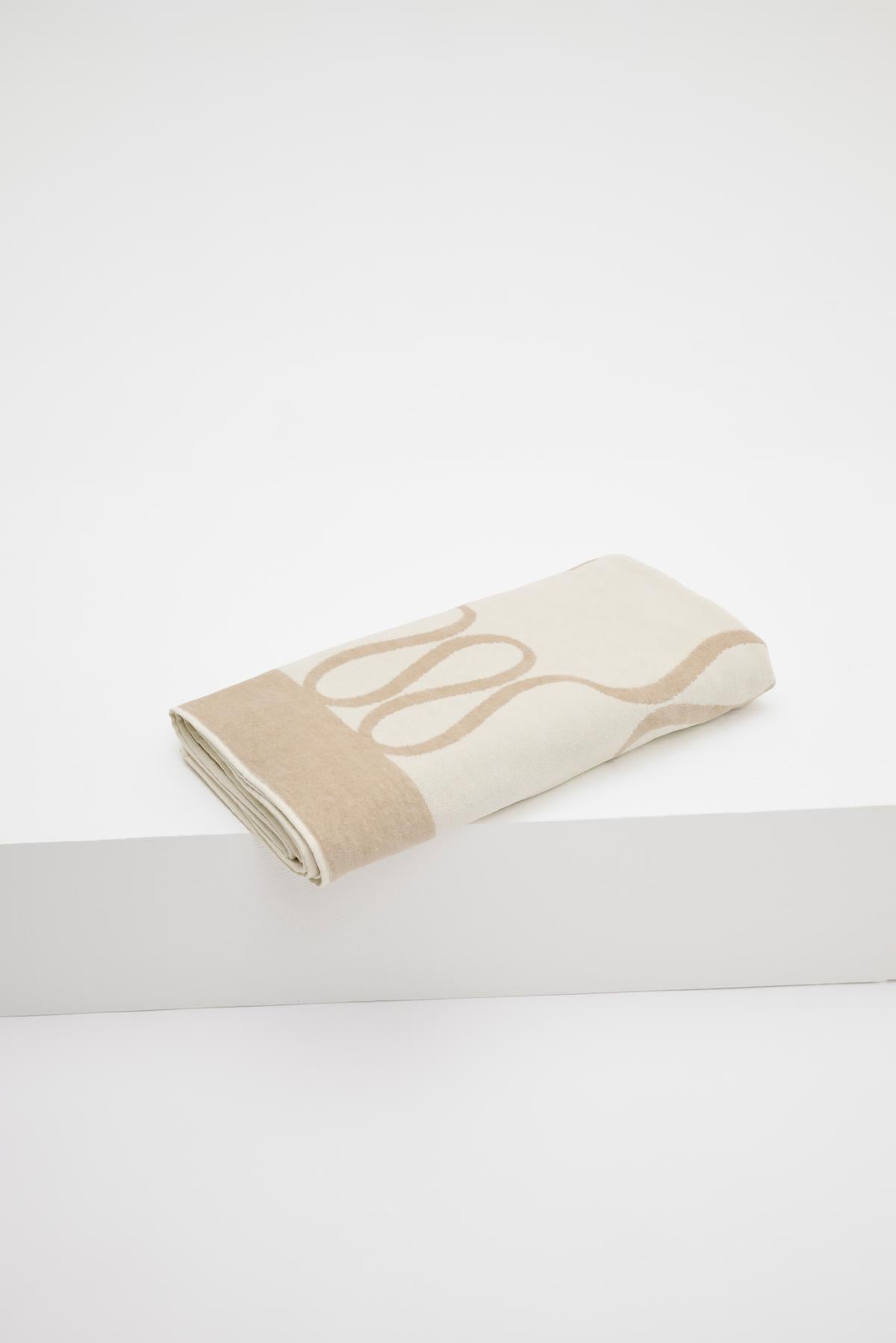 Serviette de Plage Monogramme Light Taupe