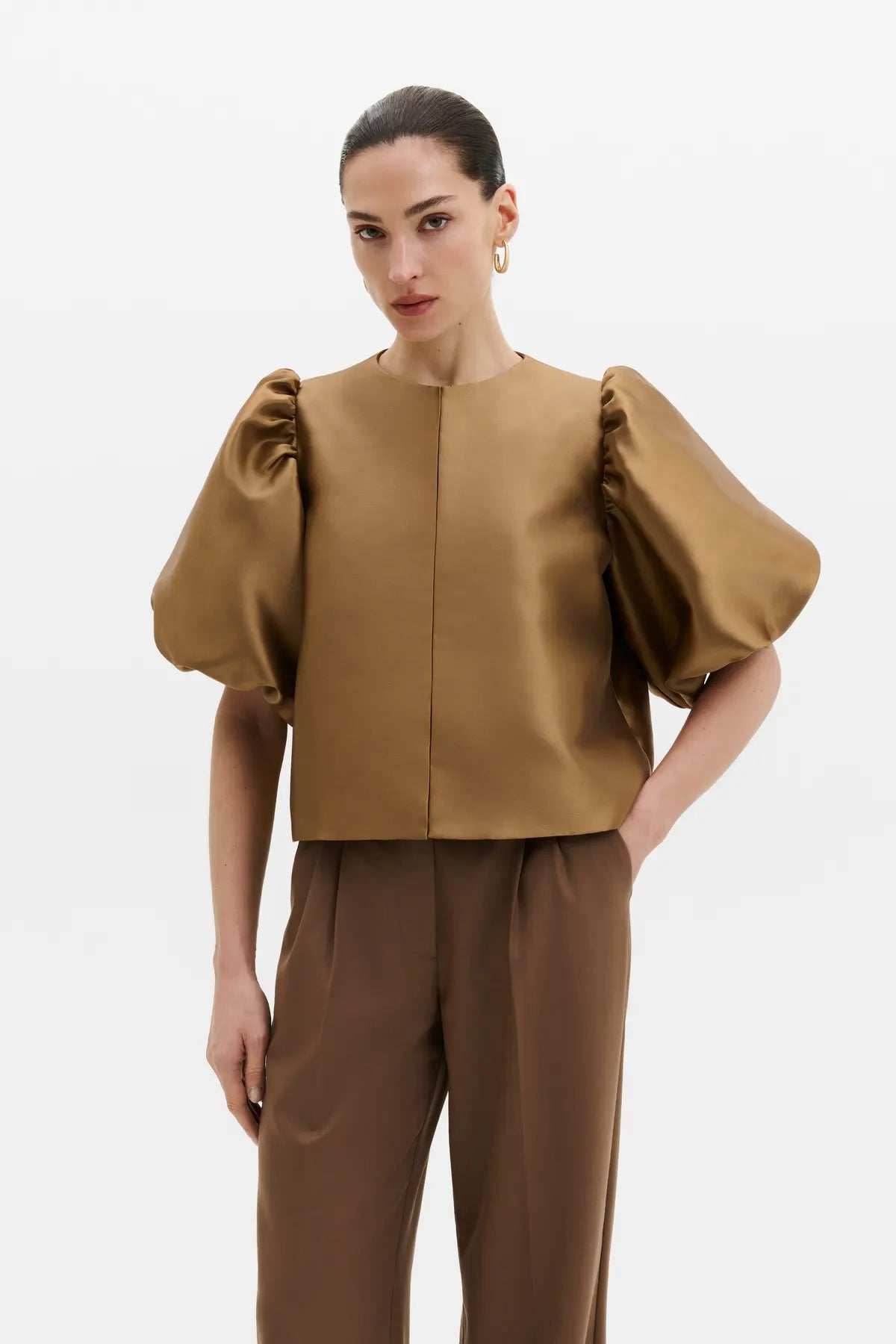 Cleo Blouse Camel