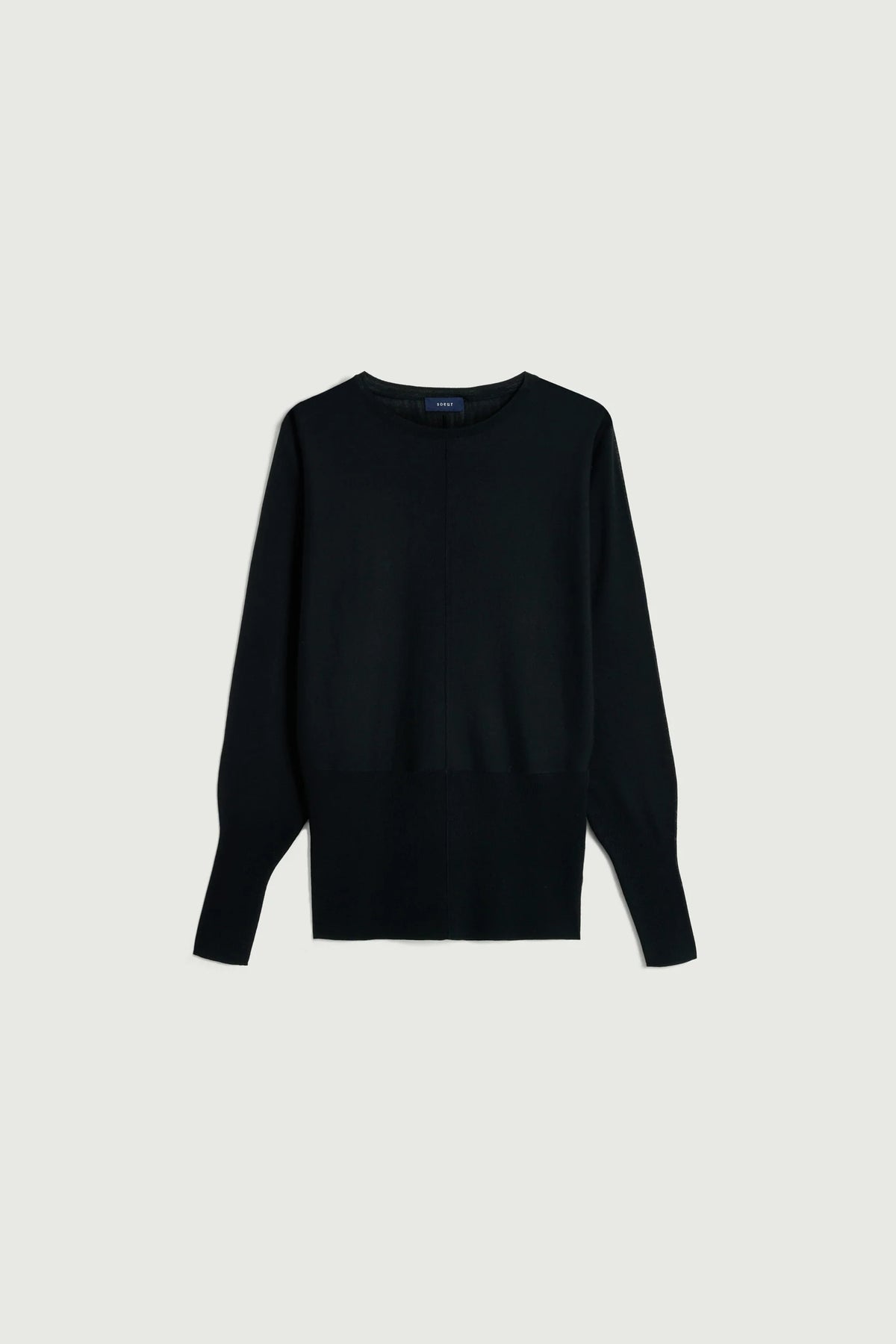 Pull Lina fin à manches Chauves-Souris Noir