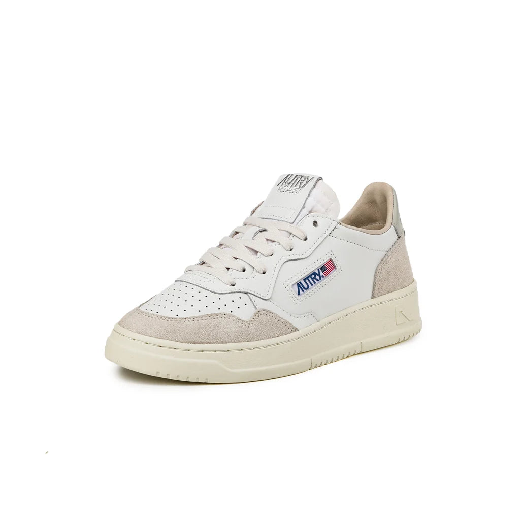 LS14 Baskets Medalist Low Leather Suede White Pélican