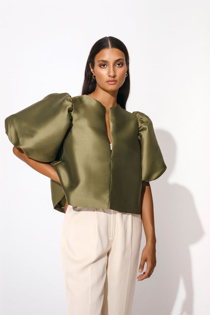 Cleo Blouse Vert Mousse