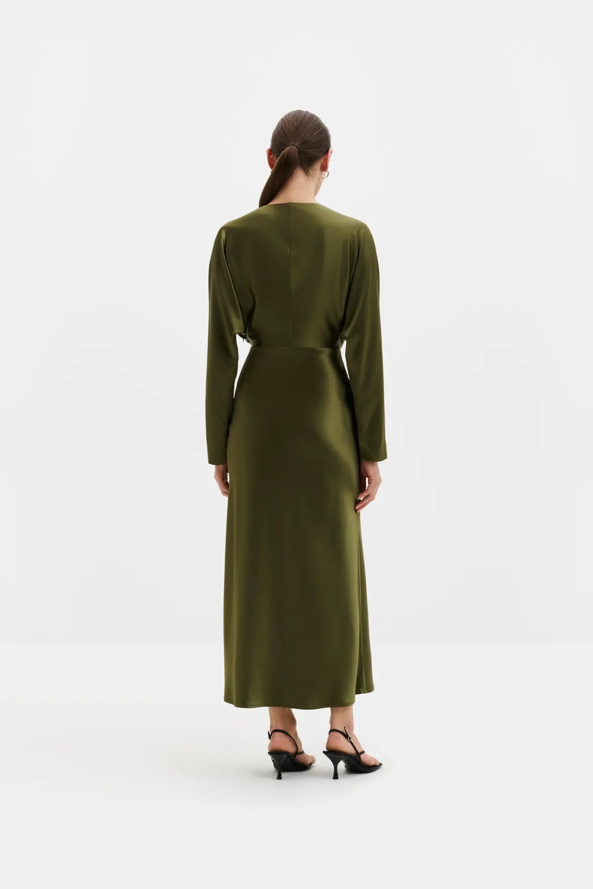 Robe Ingrid Midi Vert Mousse