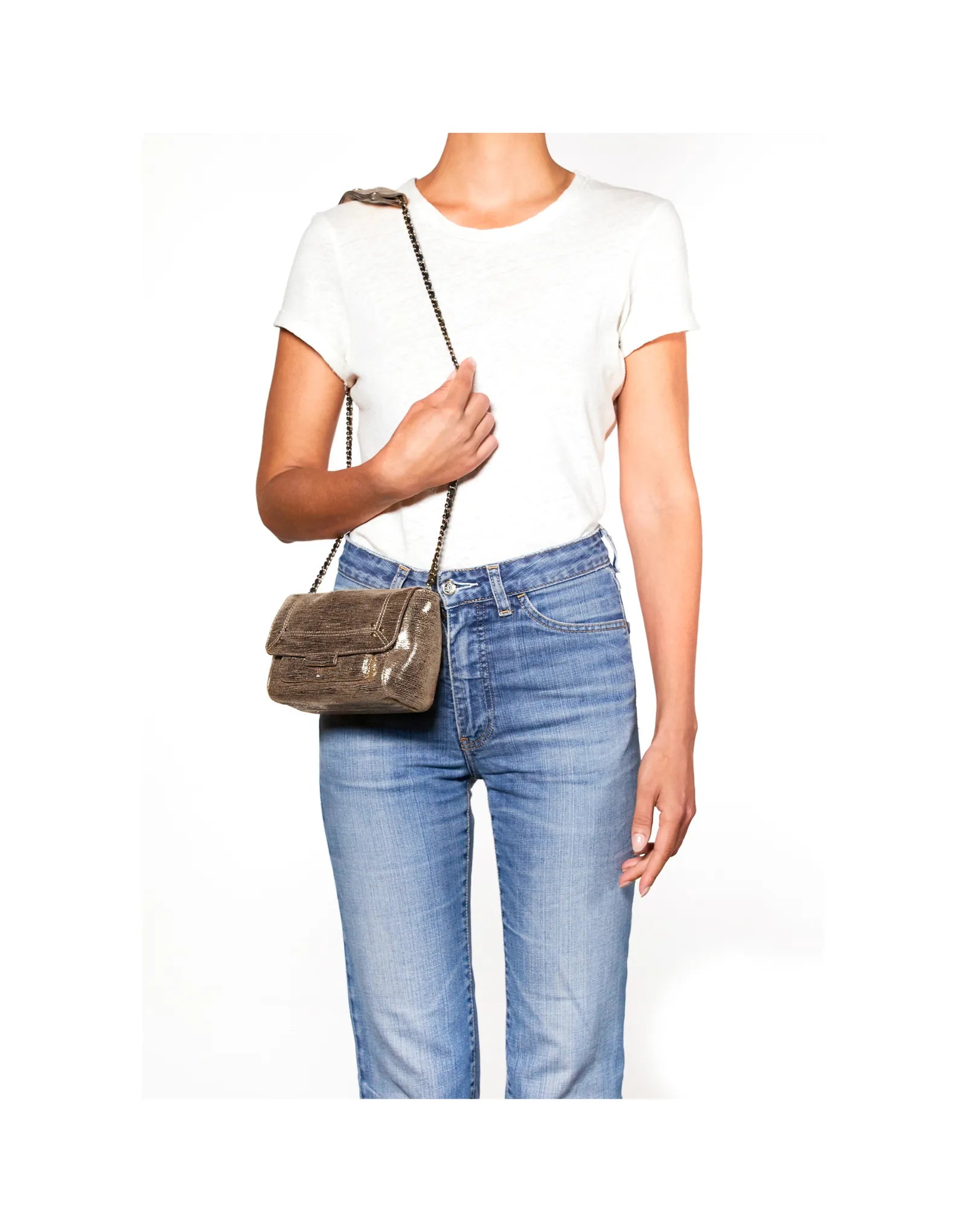 Lulu S Chèvre Lamé Champagne