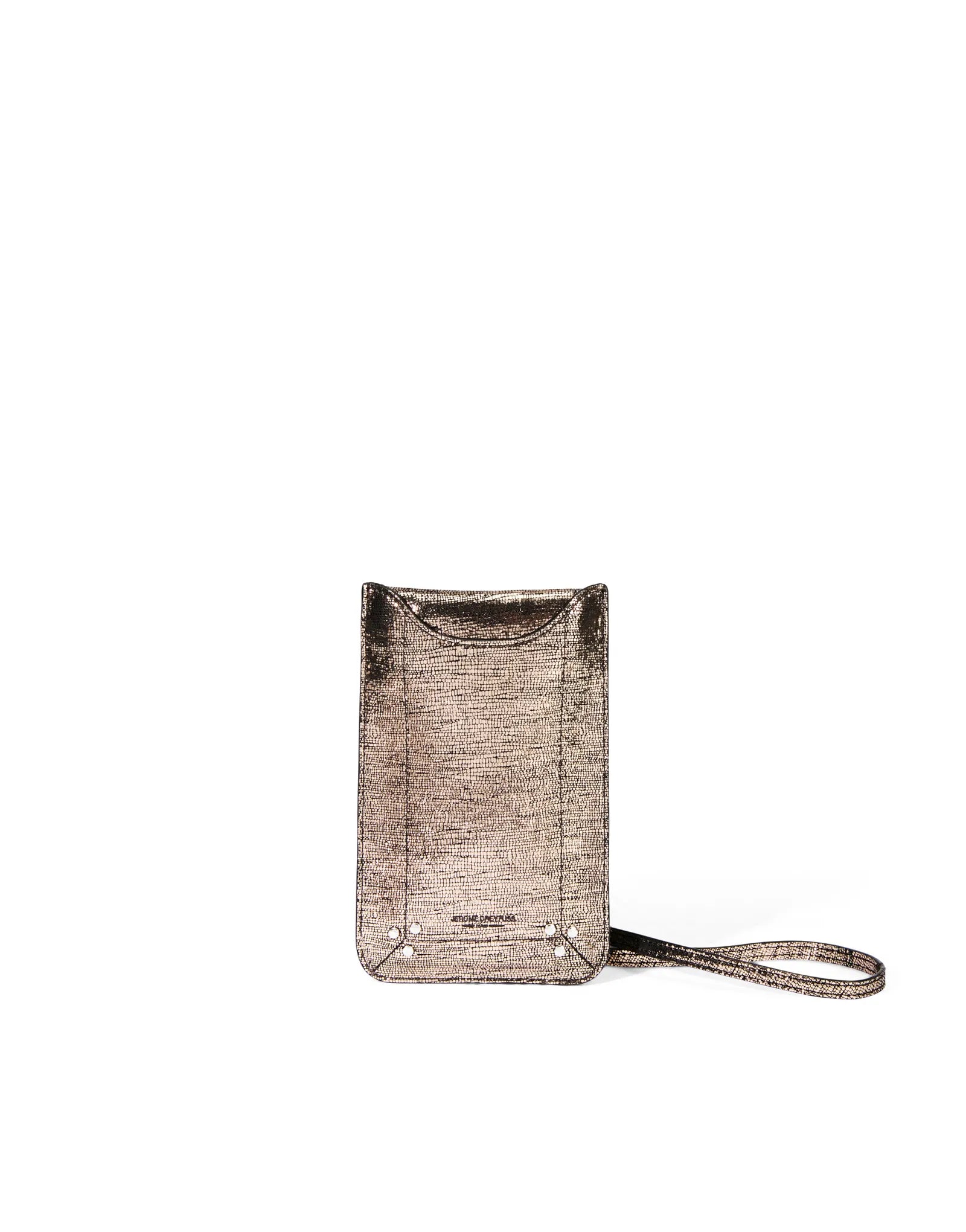 Etui Mobile Chèvre Lamé Champagne