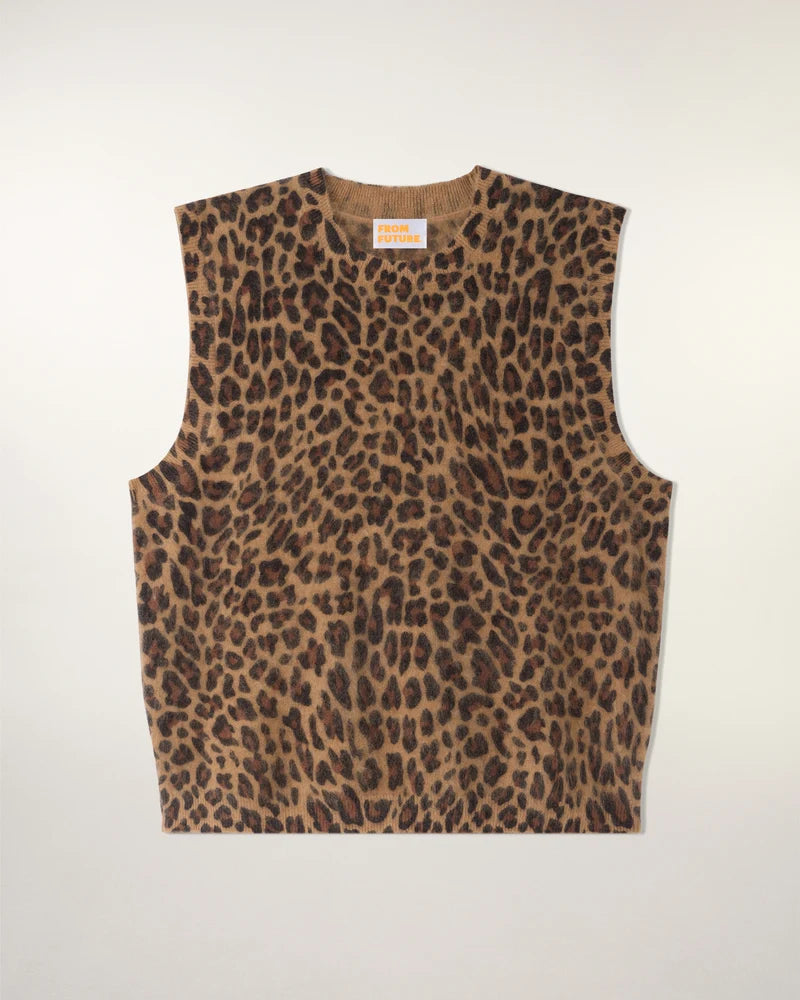 Pull Sans Manches Léopard