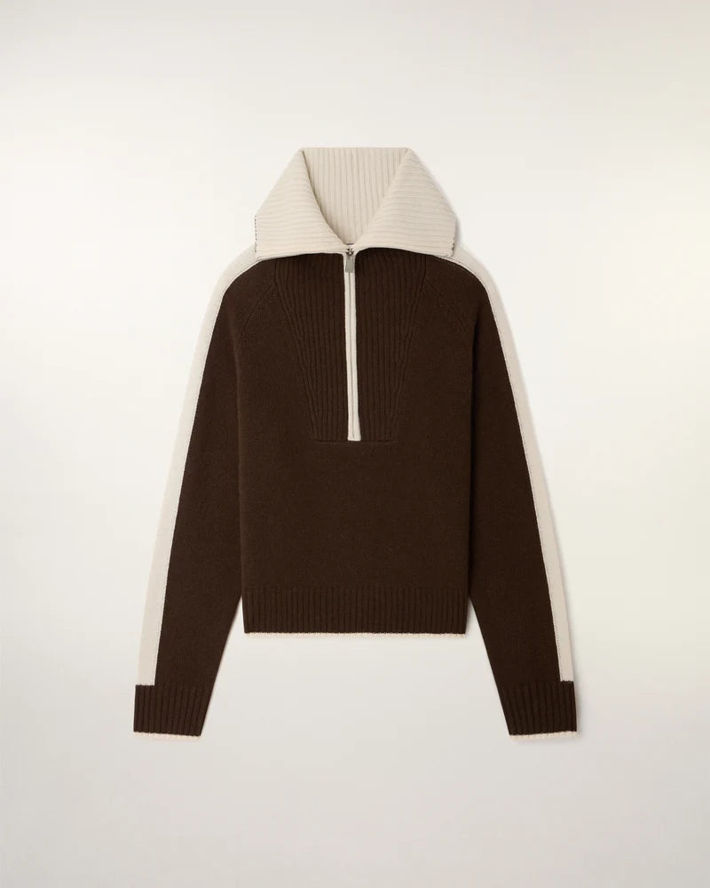 Pull Col Camionneur Chocolat