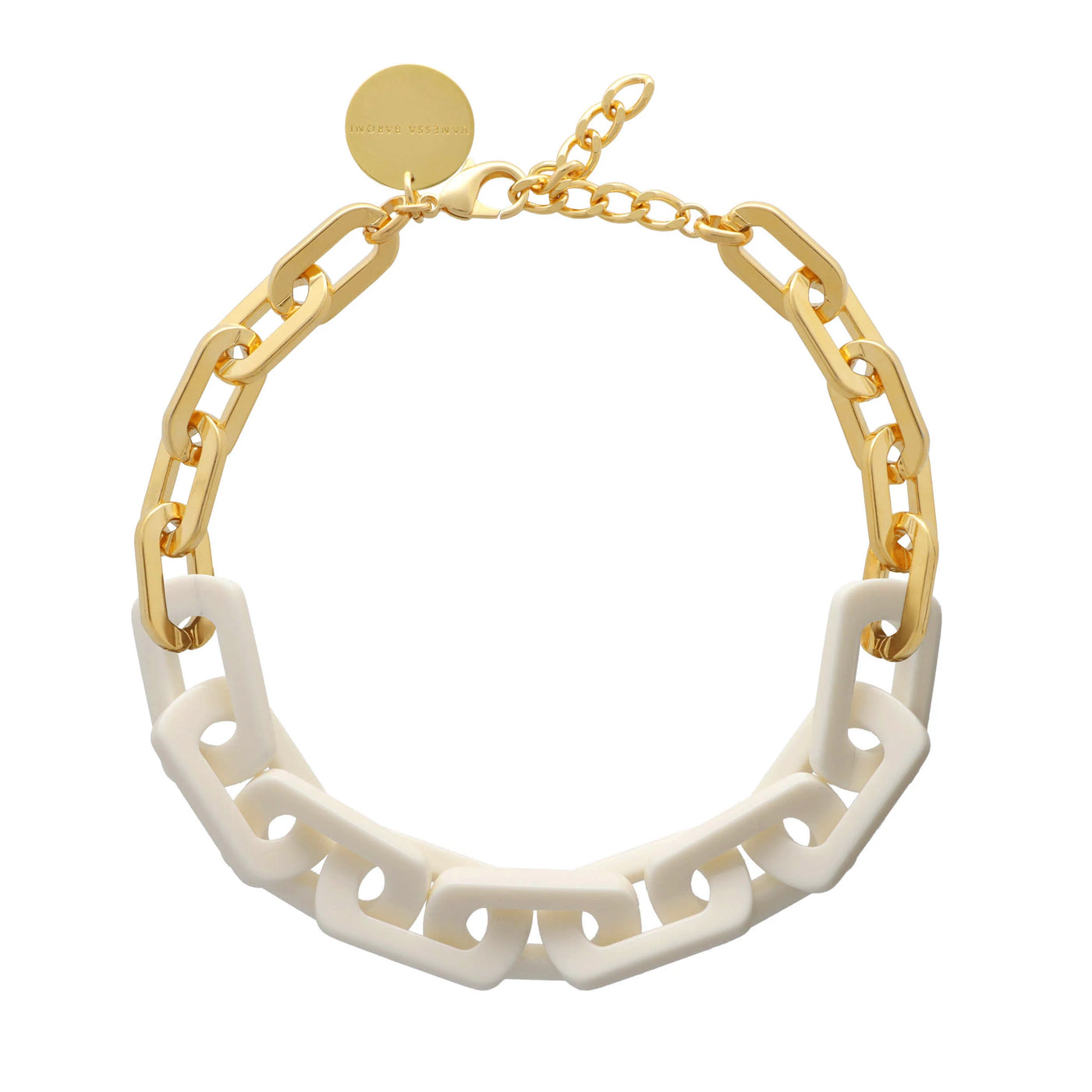 Collier Edge Necklace Sand Marble With Gold