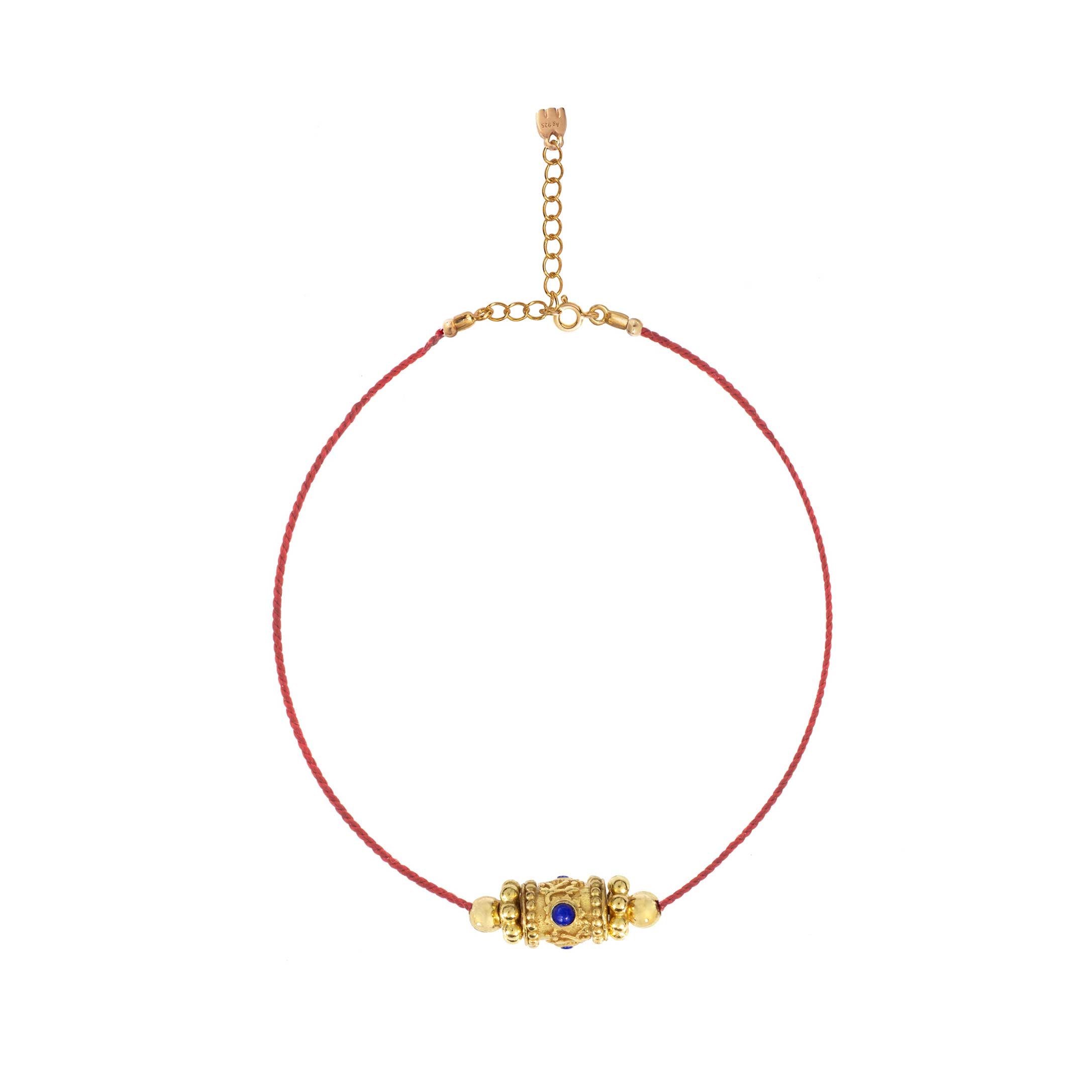Collier Rakhi 1 Lapis Lazzuli Fil Rouge