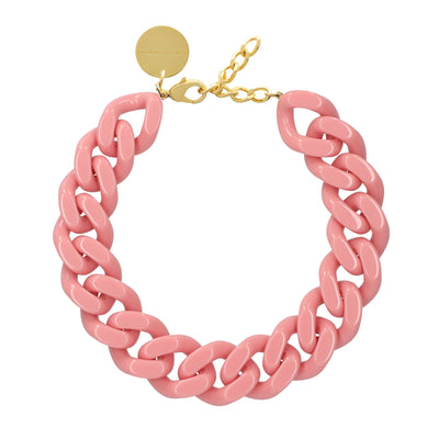 Collier Big Flat Chain Rose